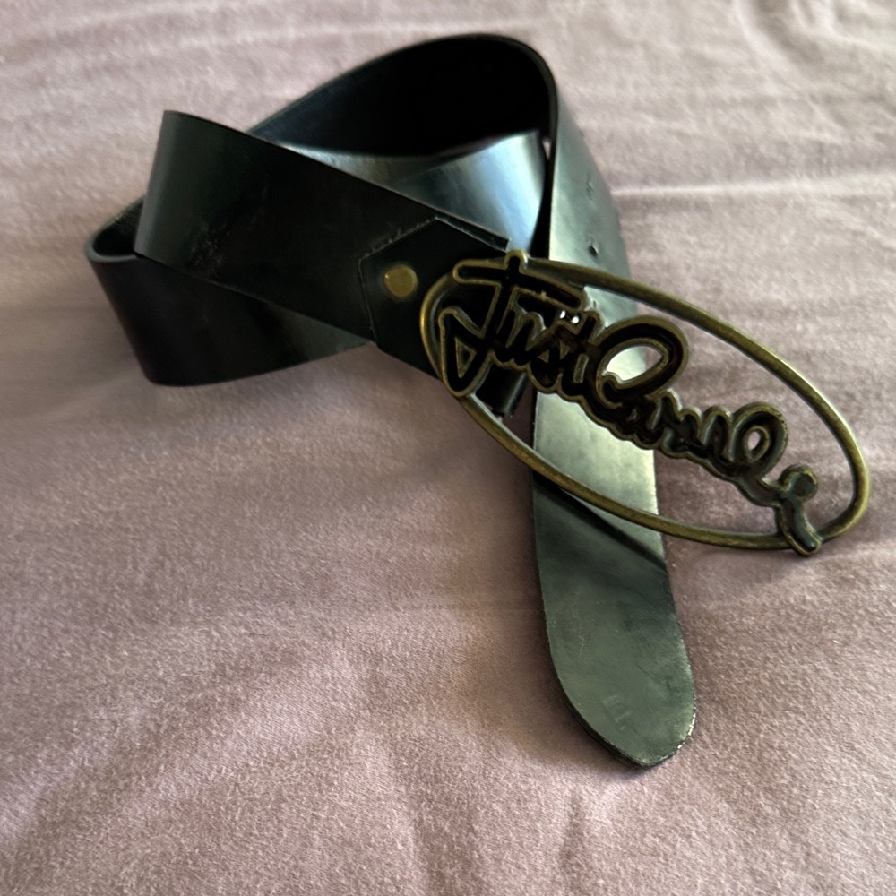 Just Cavalli Black Belt with Gold Buckle